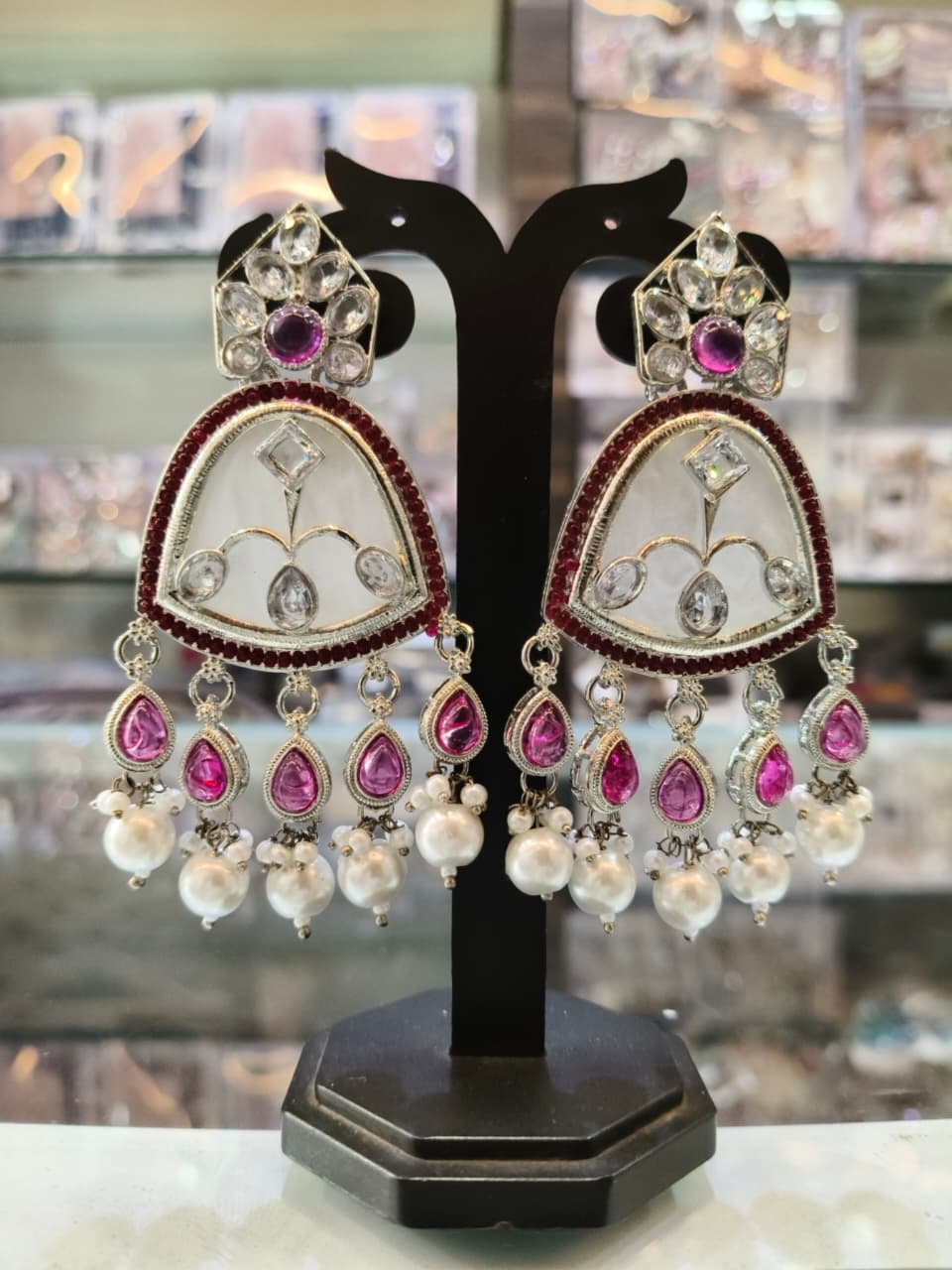 Traditional Kundan Chandbali Earrings
