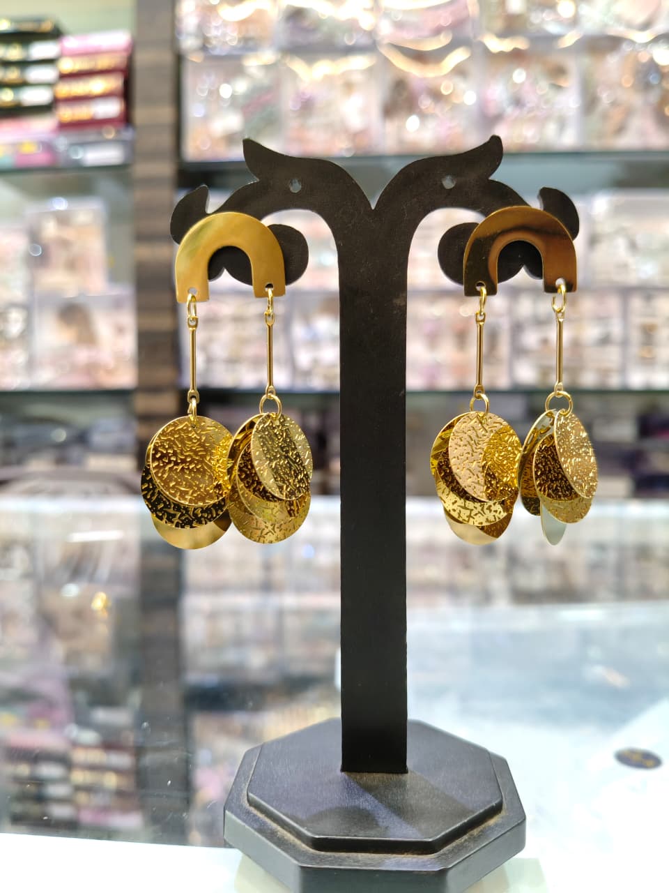 Elegant Gold Plated Dangle Earrings