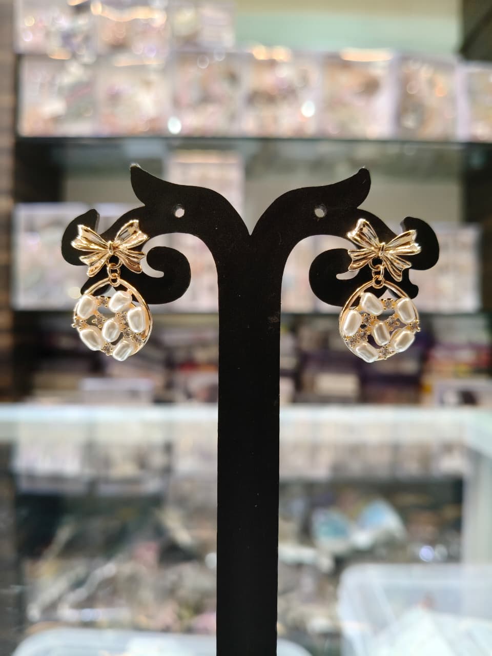 Crystal Bow Earrings