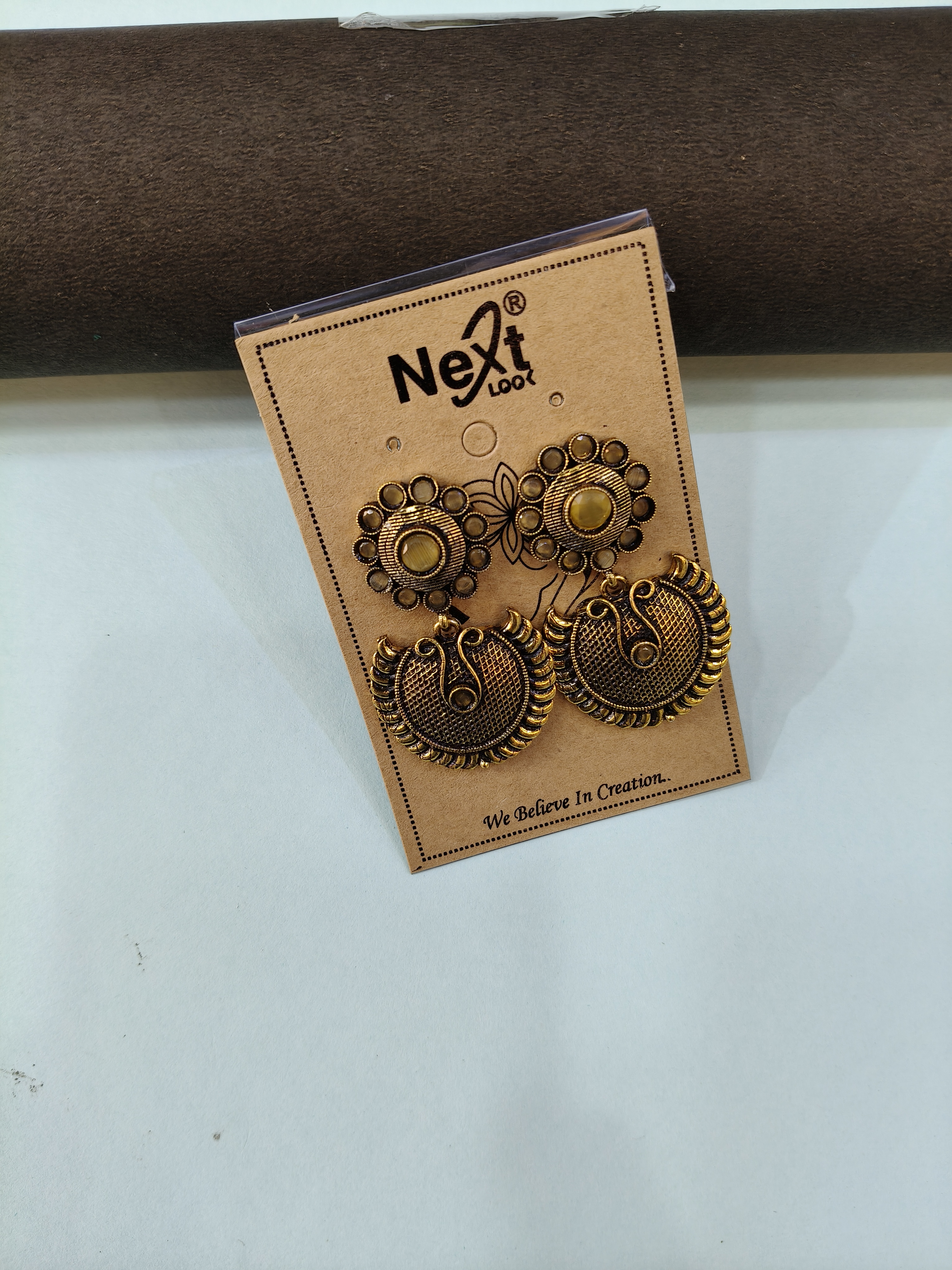 Antique Gold-Tone Earrings