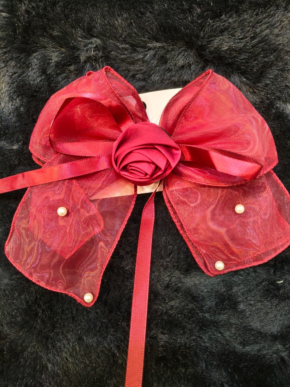 Elegant Red Kids Hair Bow