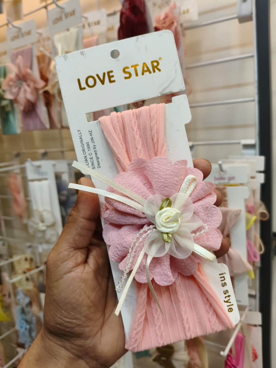 Pink Floral Kids Headband