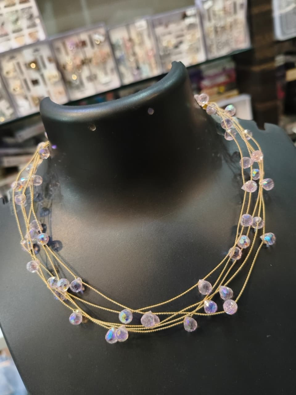 Crystal Bead Multi-Layer Necklace