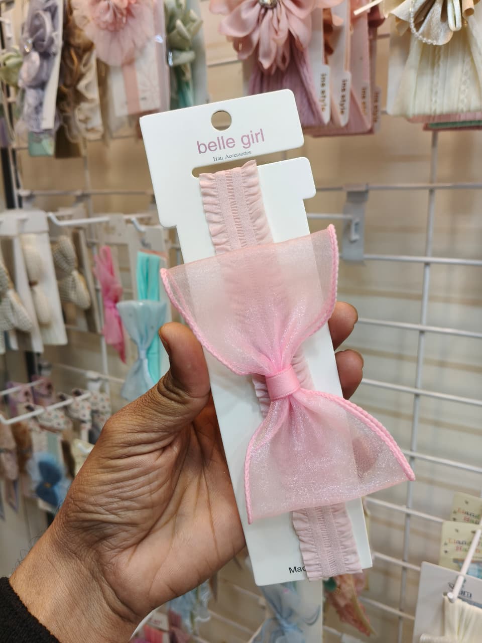 Pink Bow Kids Headband