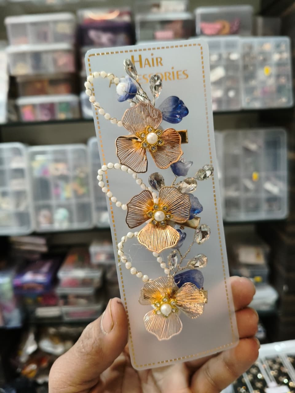 Floral Pearl Hair Clip 