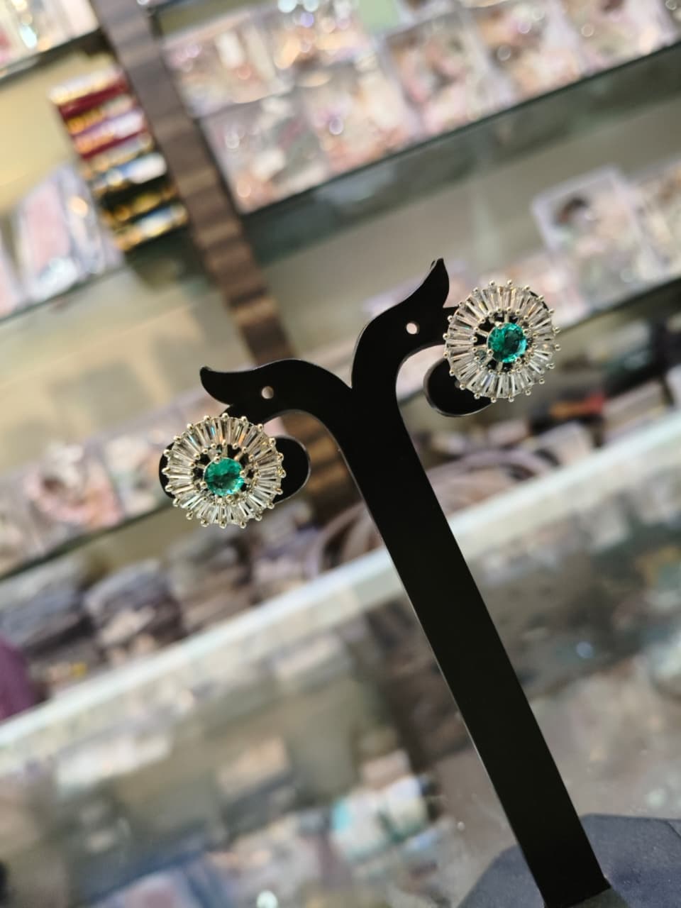 Emerald Radiance Stud Earrings