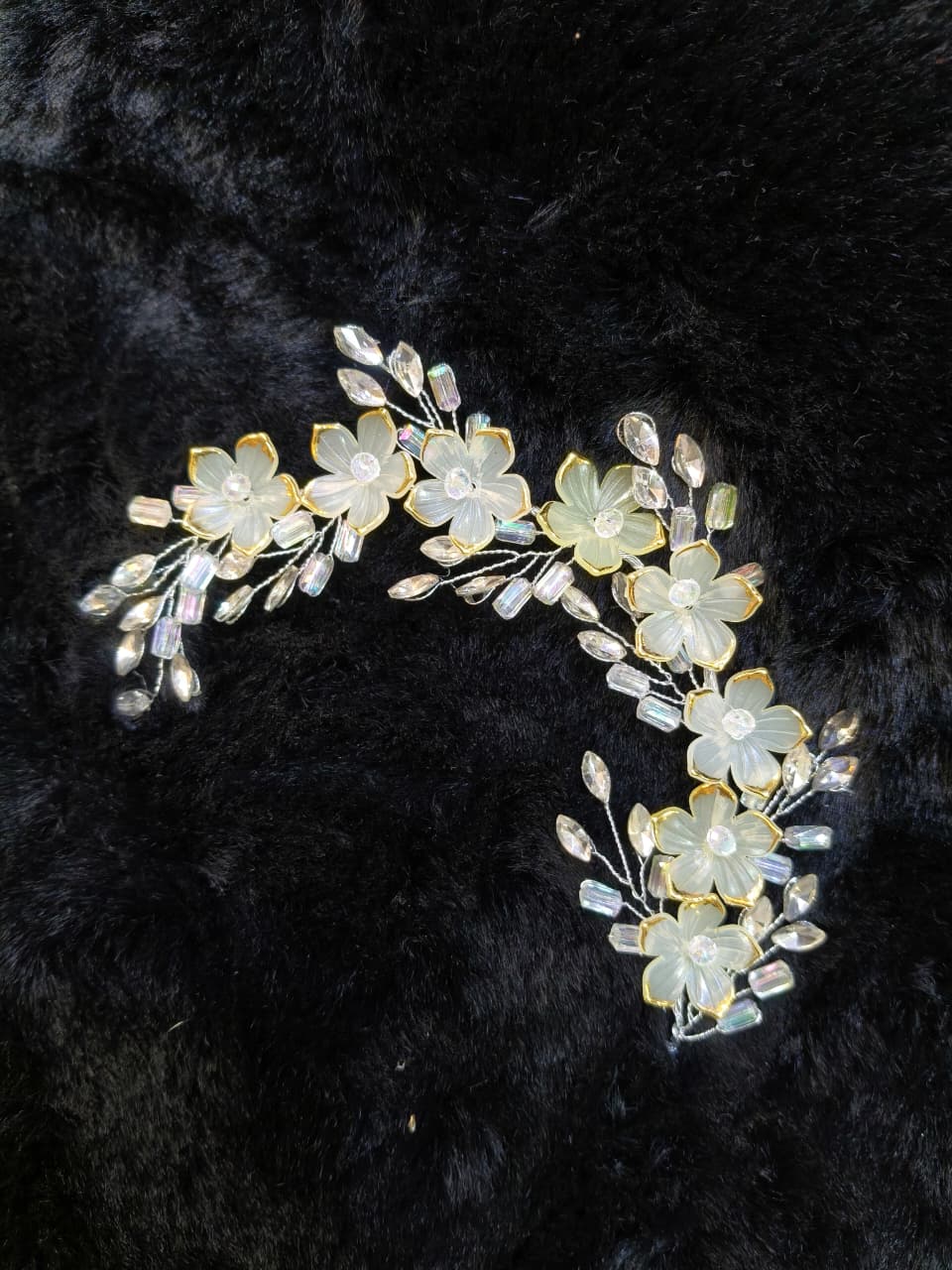 Pearl Flower Hair Tiara