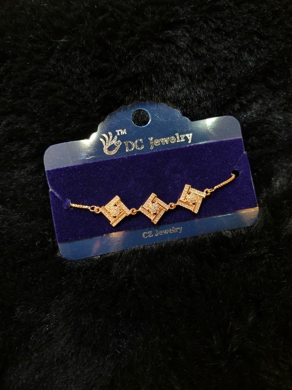 Gold-Plated Square Bracelet