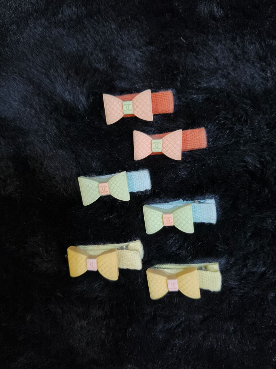 Pastel Bow Hair Clips