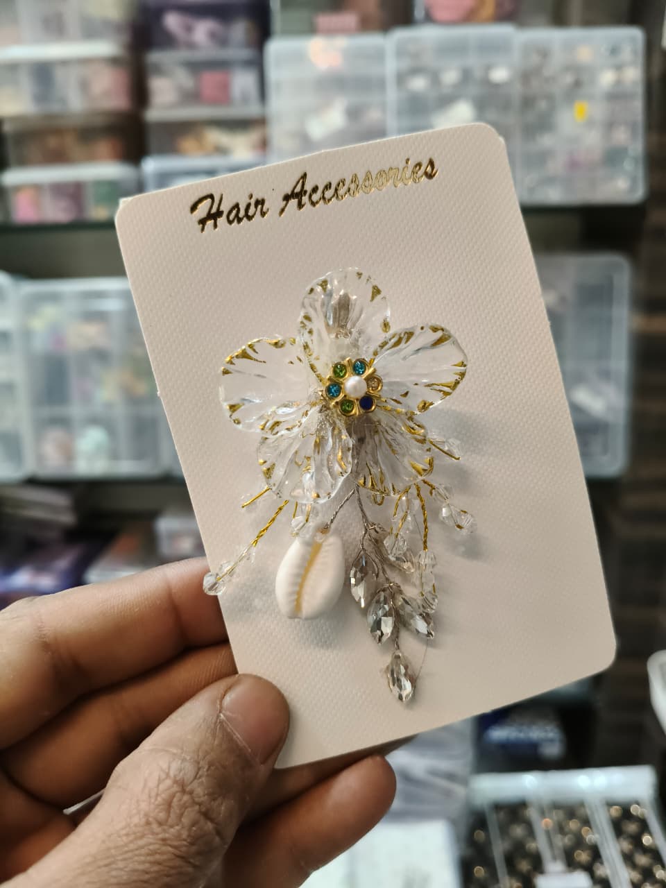 Crystal Floral Hair Clip