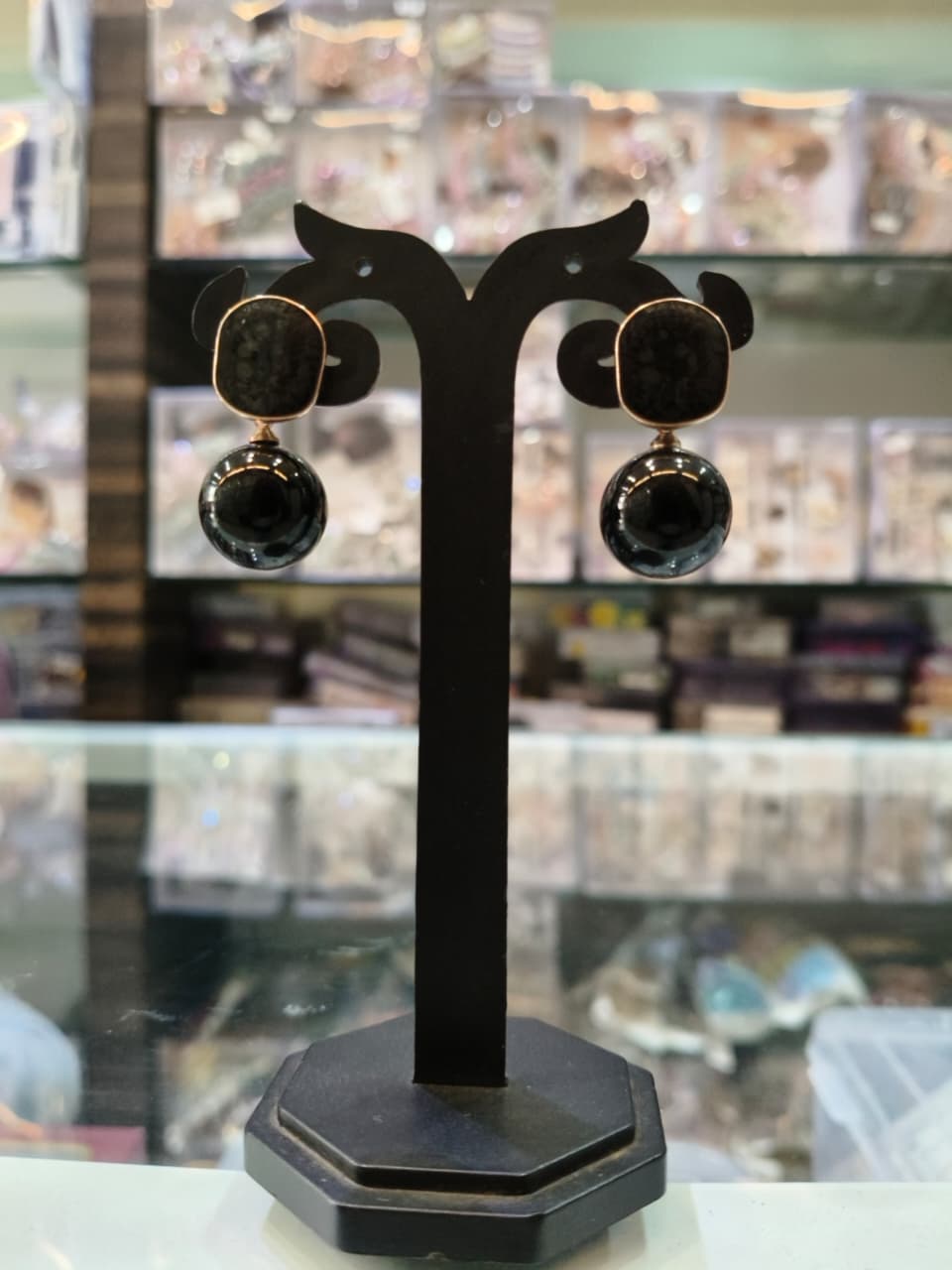 Elegant Black Drop Earrings