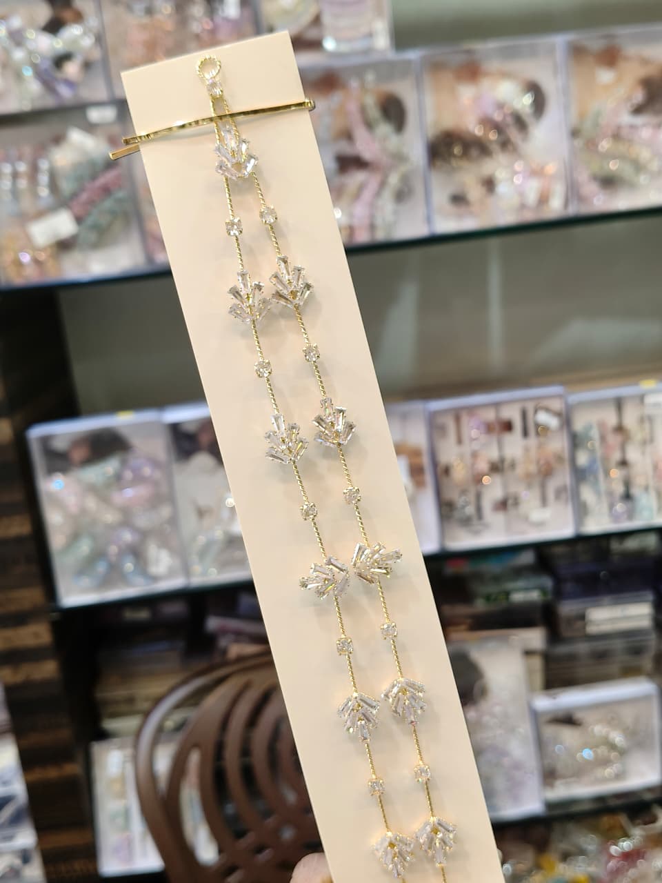 Crystal Flower Hair Chain Accessary