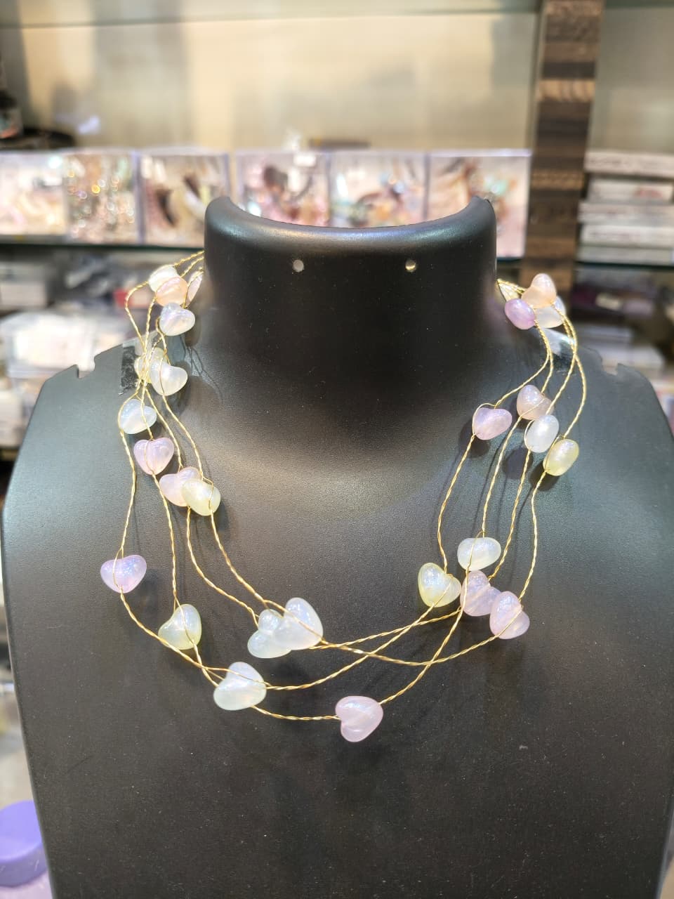 Pastel Heart Charm Necklace