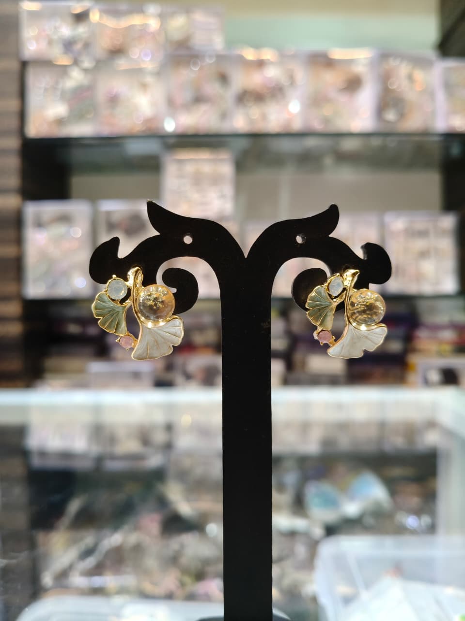 Elegant Gold Plated Floral Earrings