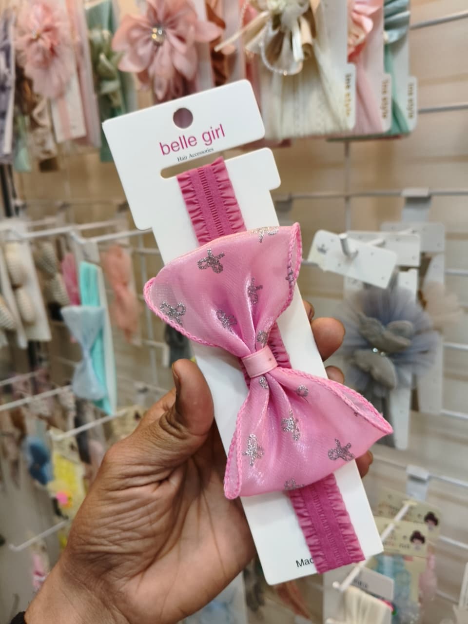 Pink Bow Kids Hairband