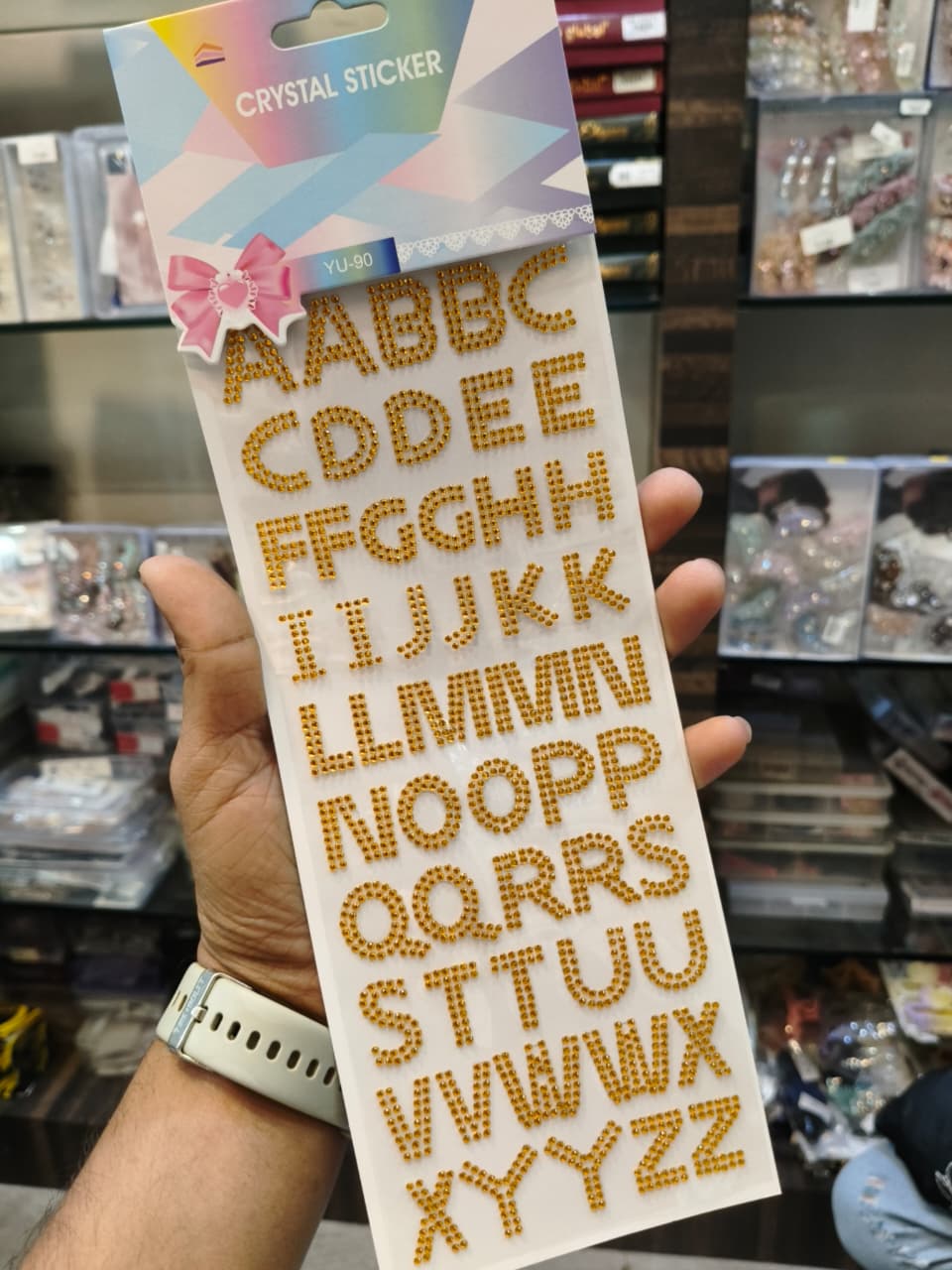 Crystal Alphabet Hair Sticker Set