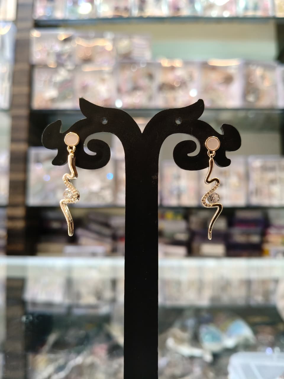 Elegant Wave Drop Earrings