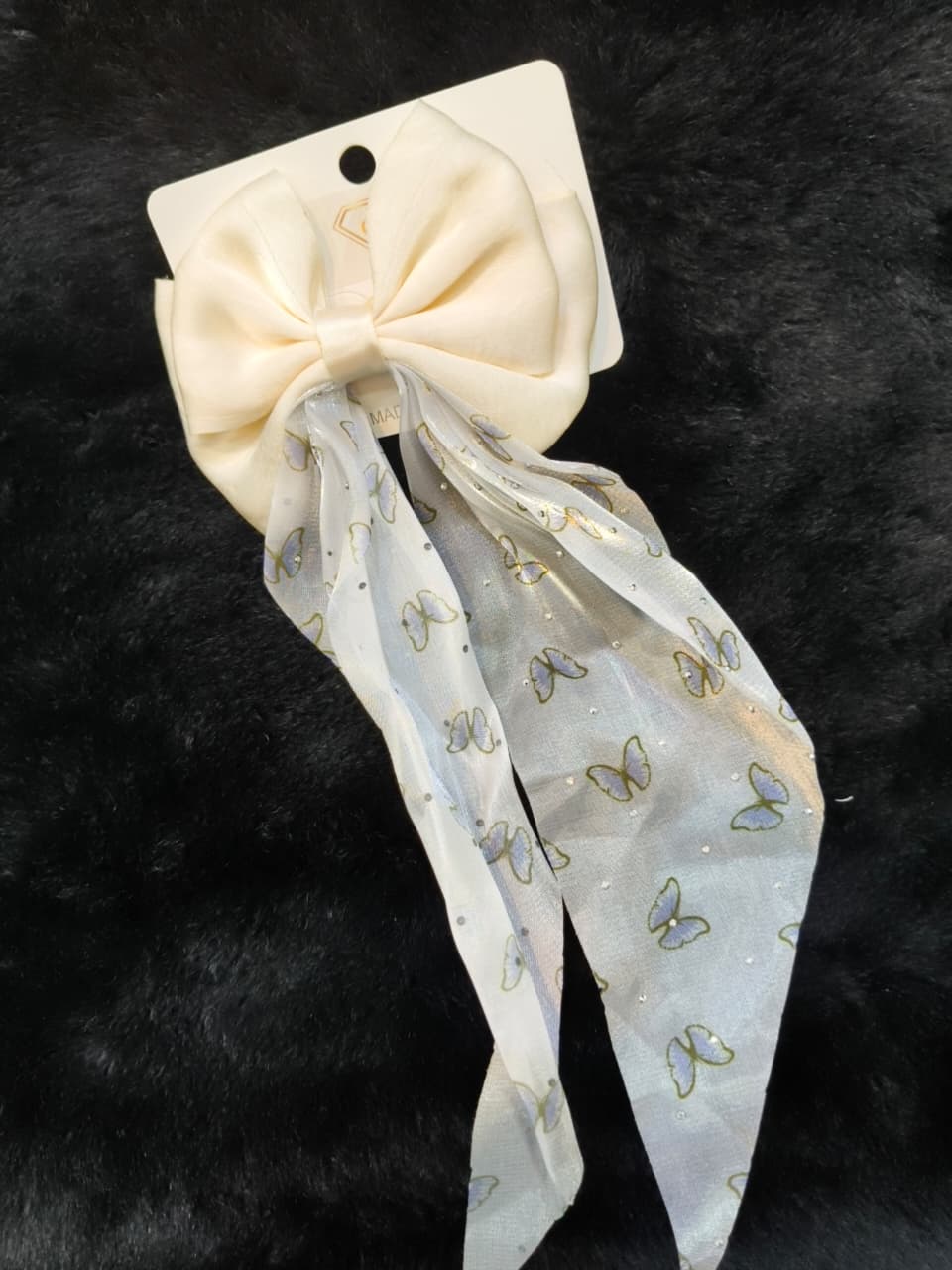Butterfly Print Hair Bow For Kids