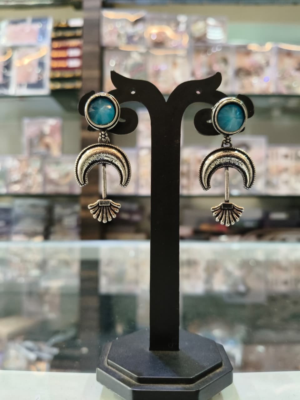 Boho Blue Moon Earrings