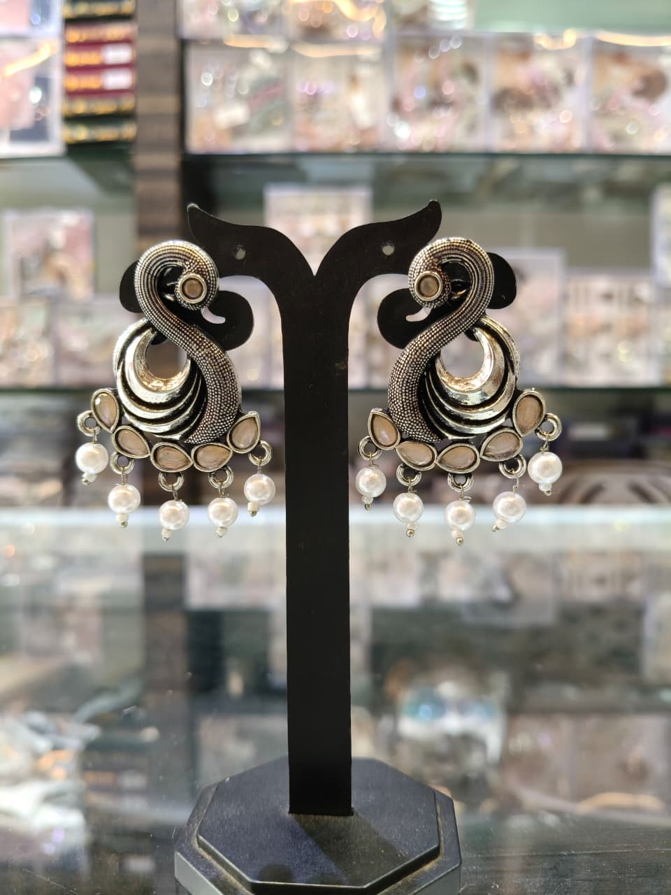 Peacock Statement Earrings