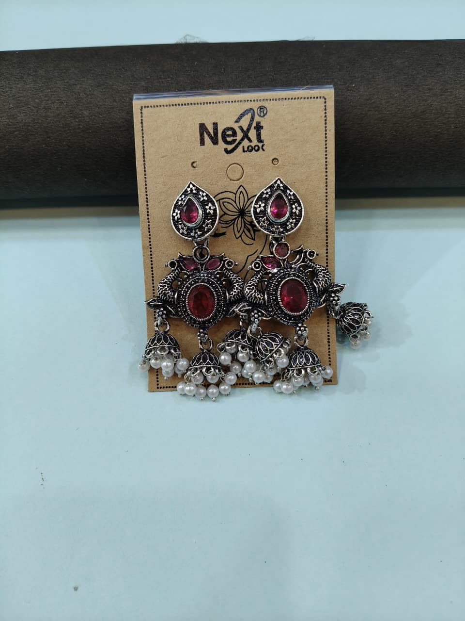 Ethnic Silver Jhumka Earrings