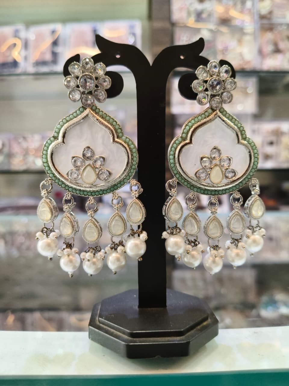 Pearl and Diamond Statement Earrings