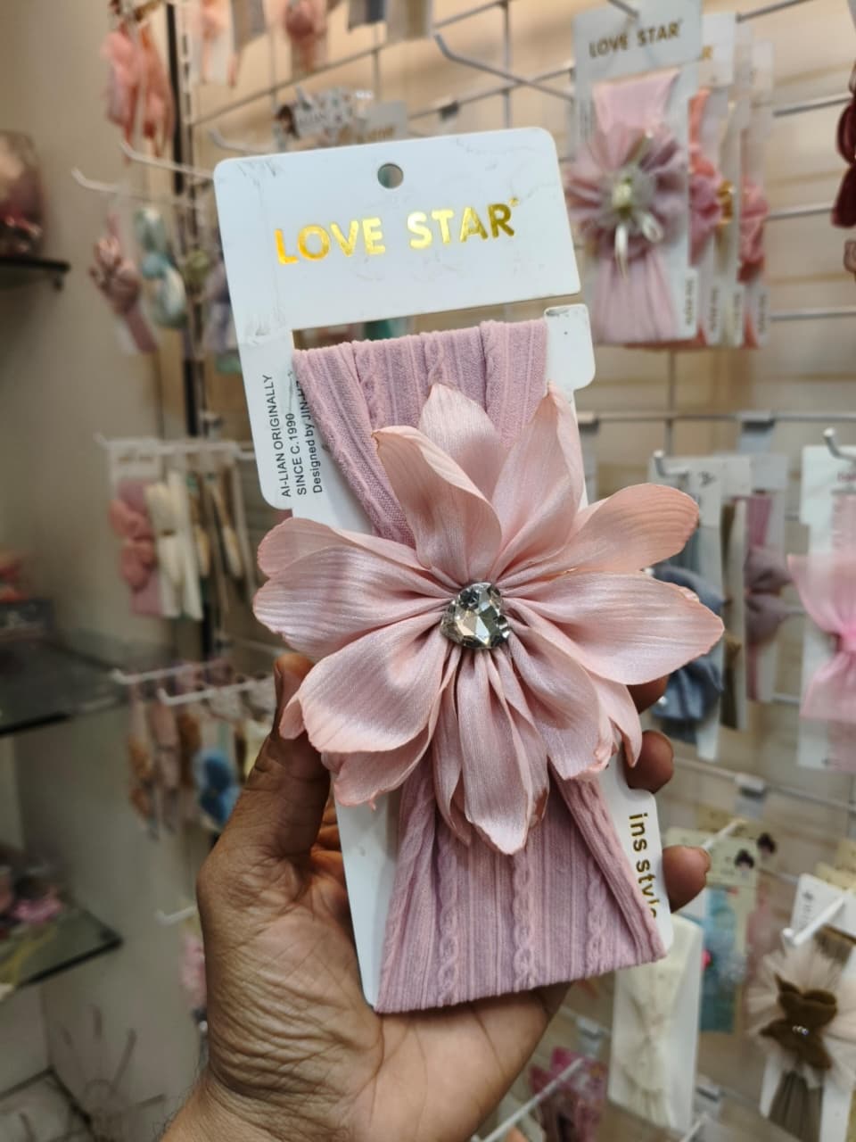 Pink Floral Baby Headband