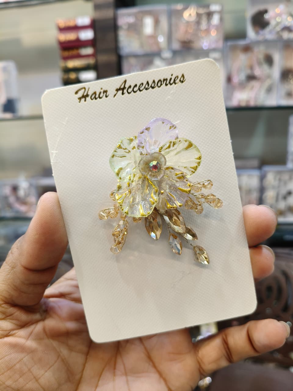 Crystal Floral Hair Clip