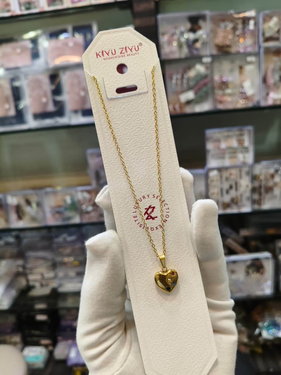 Gold Heart Pendant Chain