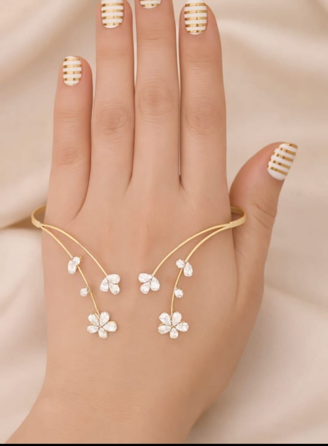 Floral Diamond Gold Bracelet