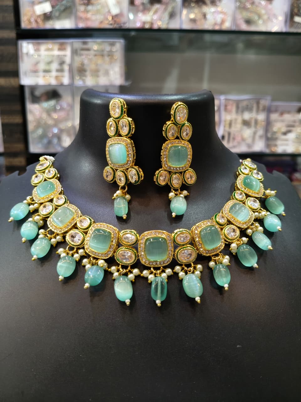 Turquoise Gold-Plated Jewelry Set