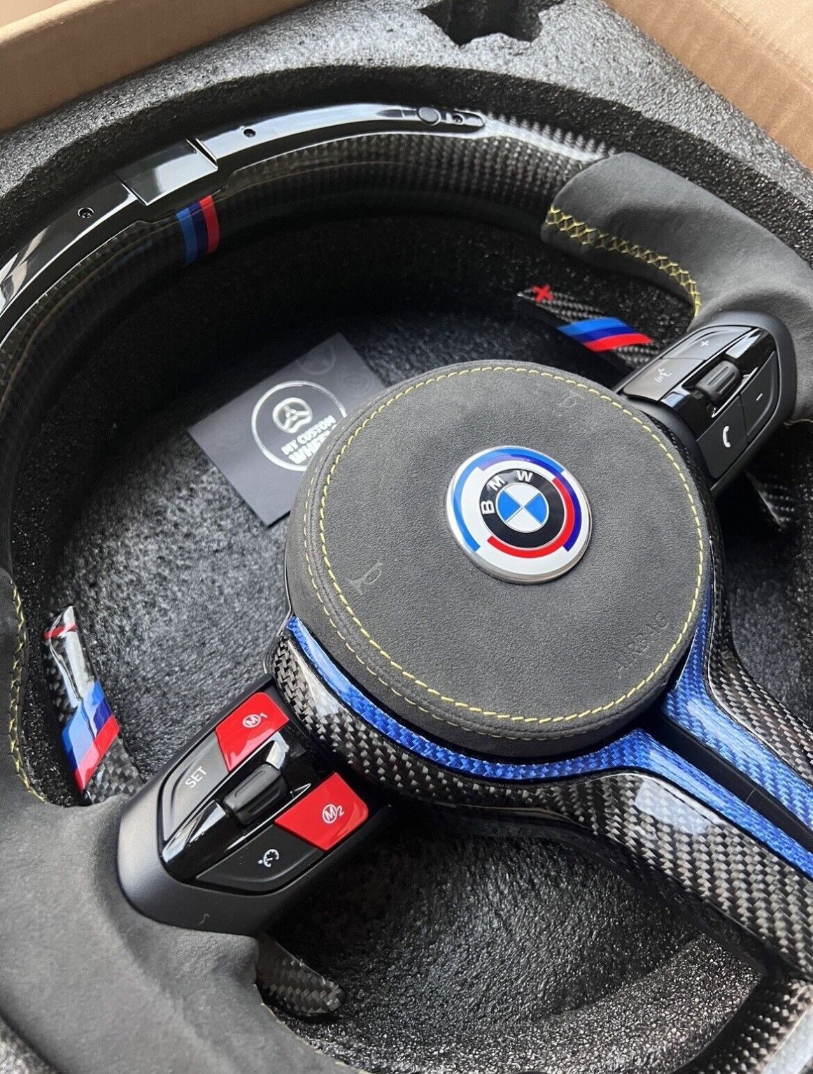 BMW F10 F20 F22 F30 F80 1 2 3 4 5 Real Carbon Steering Wheel Full Set Customized