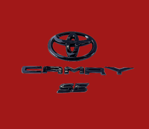 Toyota Camry se blackout emblem overlays KIT 2018-2023 – black Toyota Camry emblem
