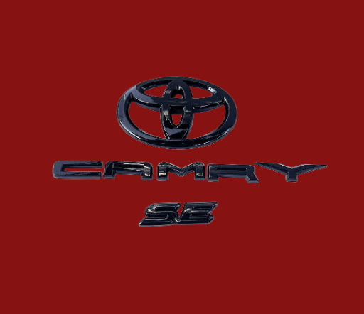Toyota Camry se blackout emblem overlays KIT 2018-2023 – black Toyota Camry emblem