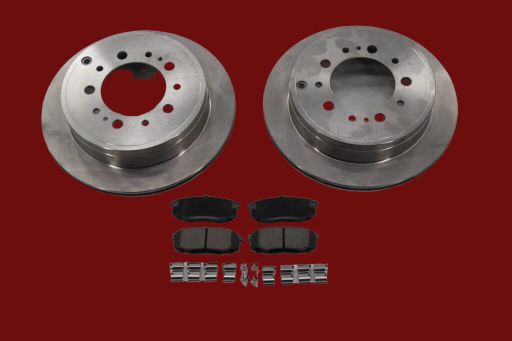 Toyota Sequoia Tundra brake pads Toyota land cruiser Front and Rear Rotors plus Ceramic Pads