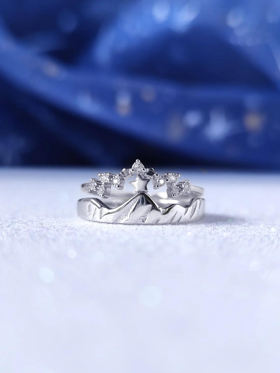 Elegant Silver Ring Set