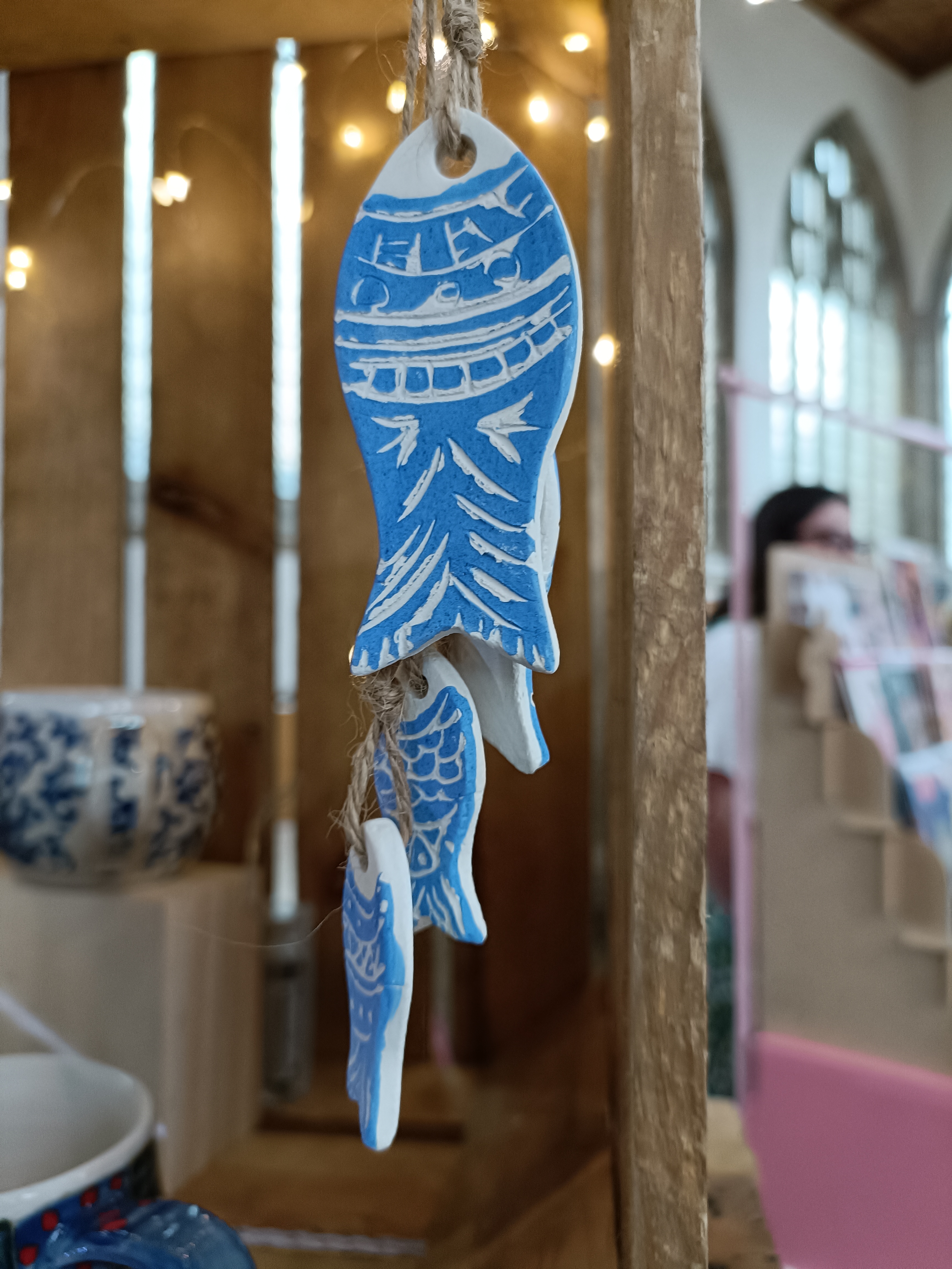 Hand-painted Ceramic Fish Hanging Decor. Fragrant Fish