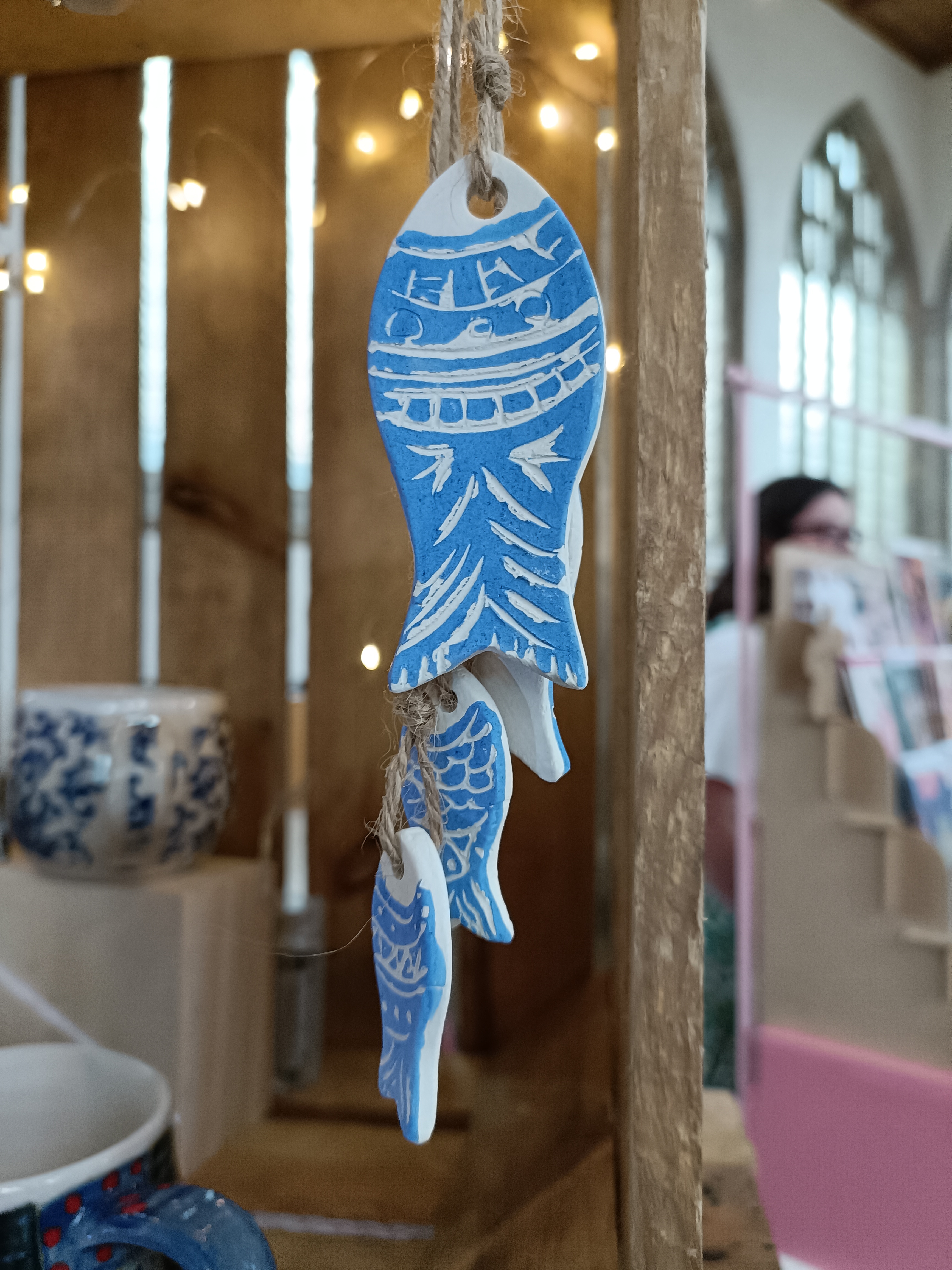 Hand-painted Ceramic Fish Hanging Decor. Fragrant Fish