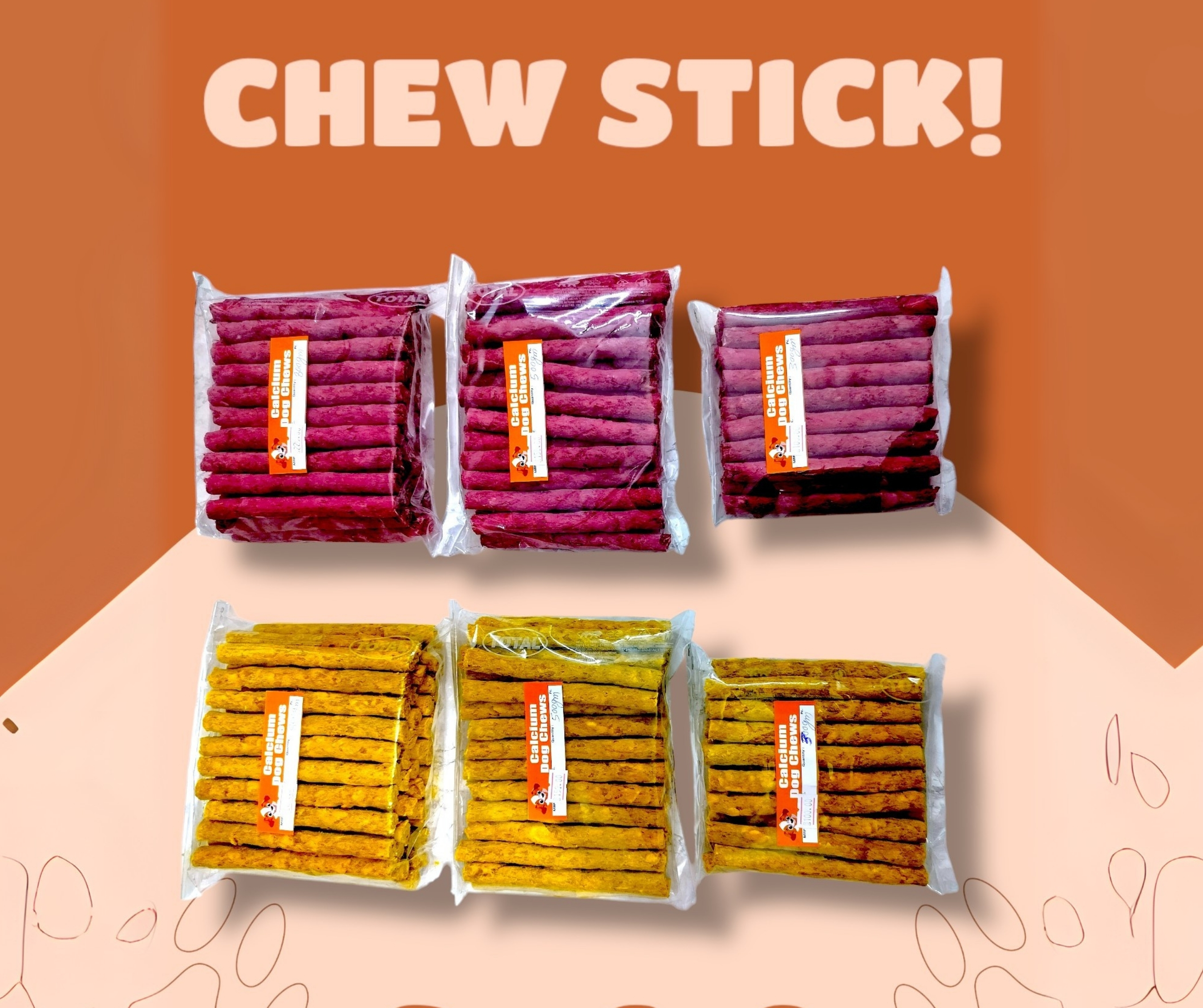 Dog Chew Stick Set of 6 