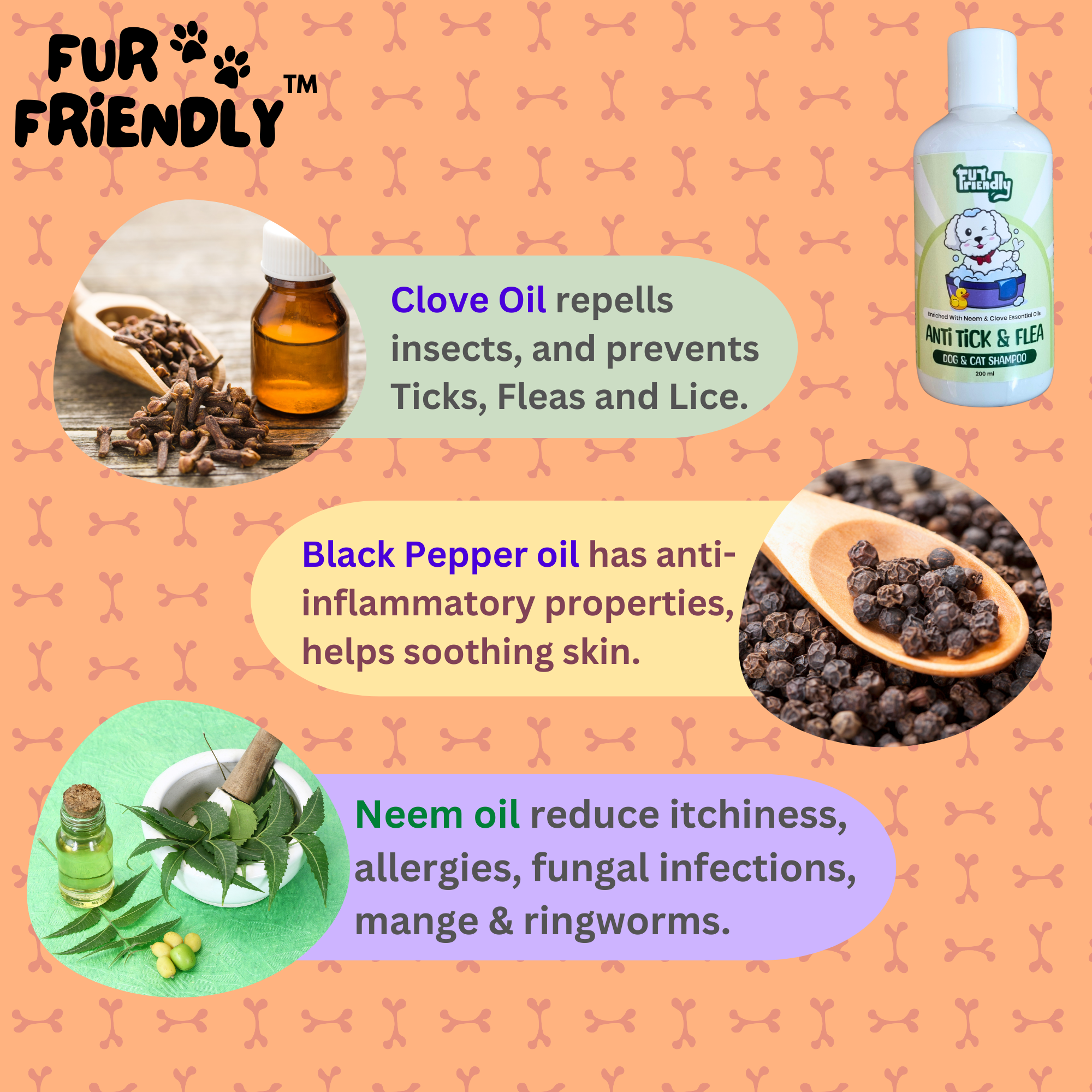 Fur Friendly Anti Tick & Flea Dog & Cat Shampoo