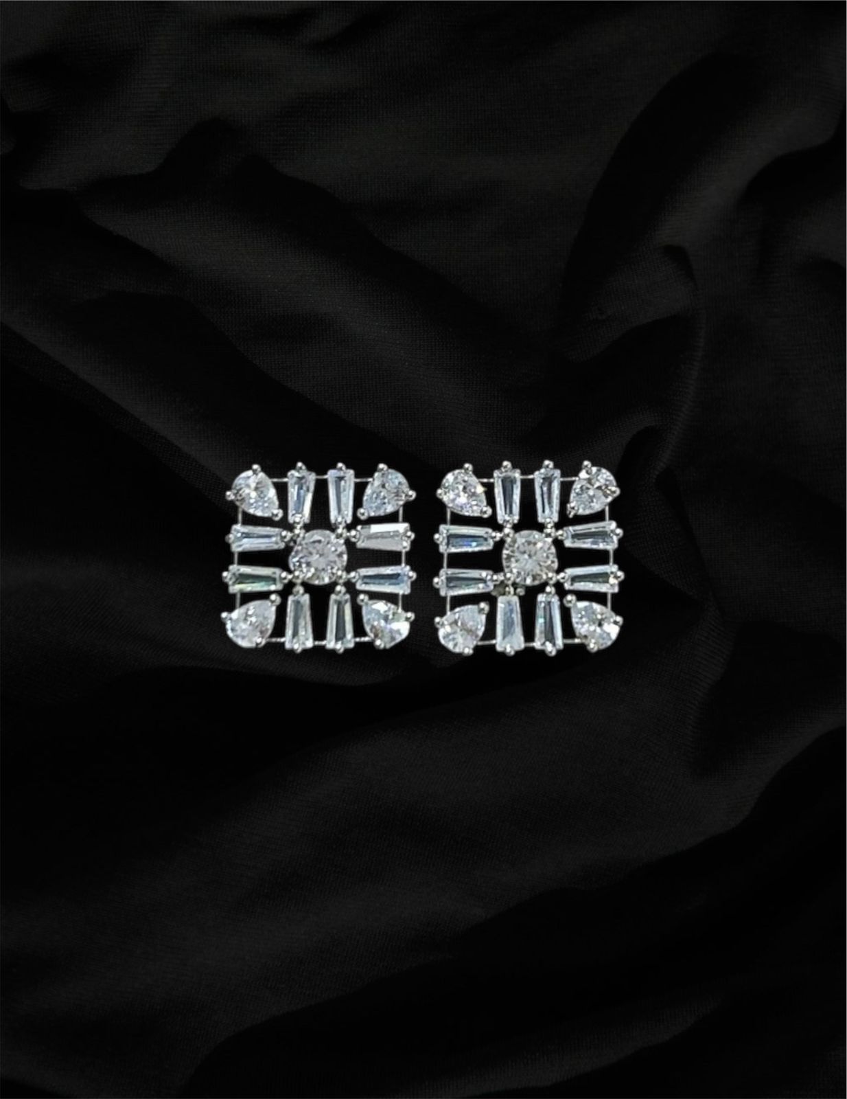 Flower Textile Earrings