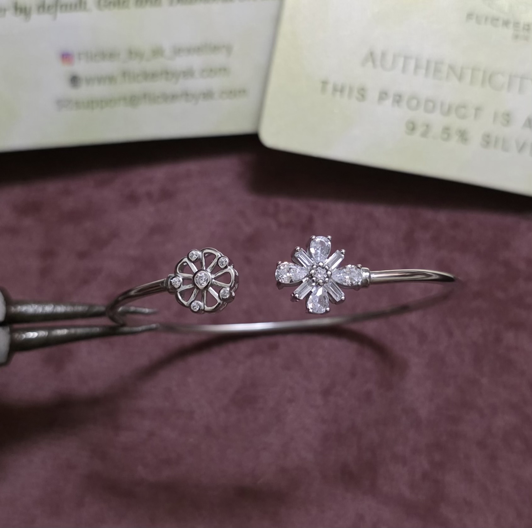 Silver Floral Bracelet