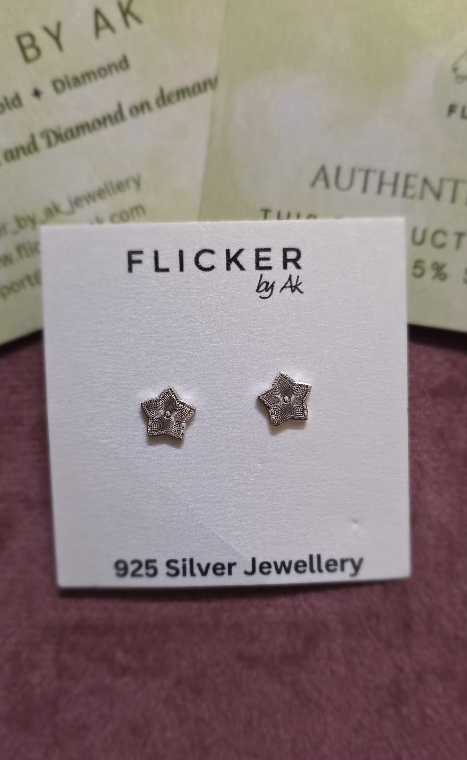 Star lazer cut Earrings