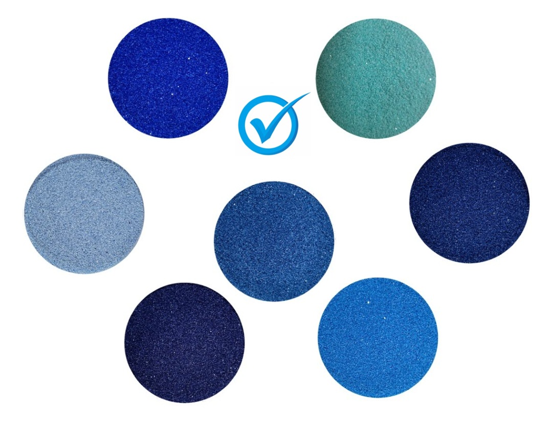 Areia Colorida MALEOGA® - Tons de Azul