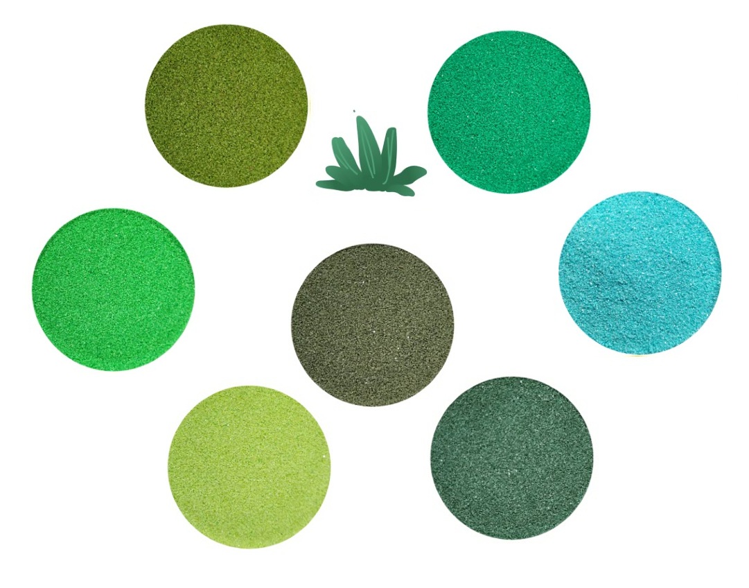 Areia Colorida MALEOGA® - Tons de Verde