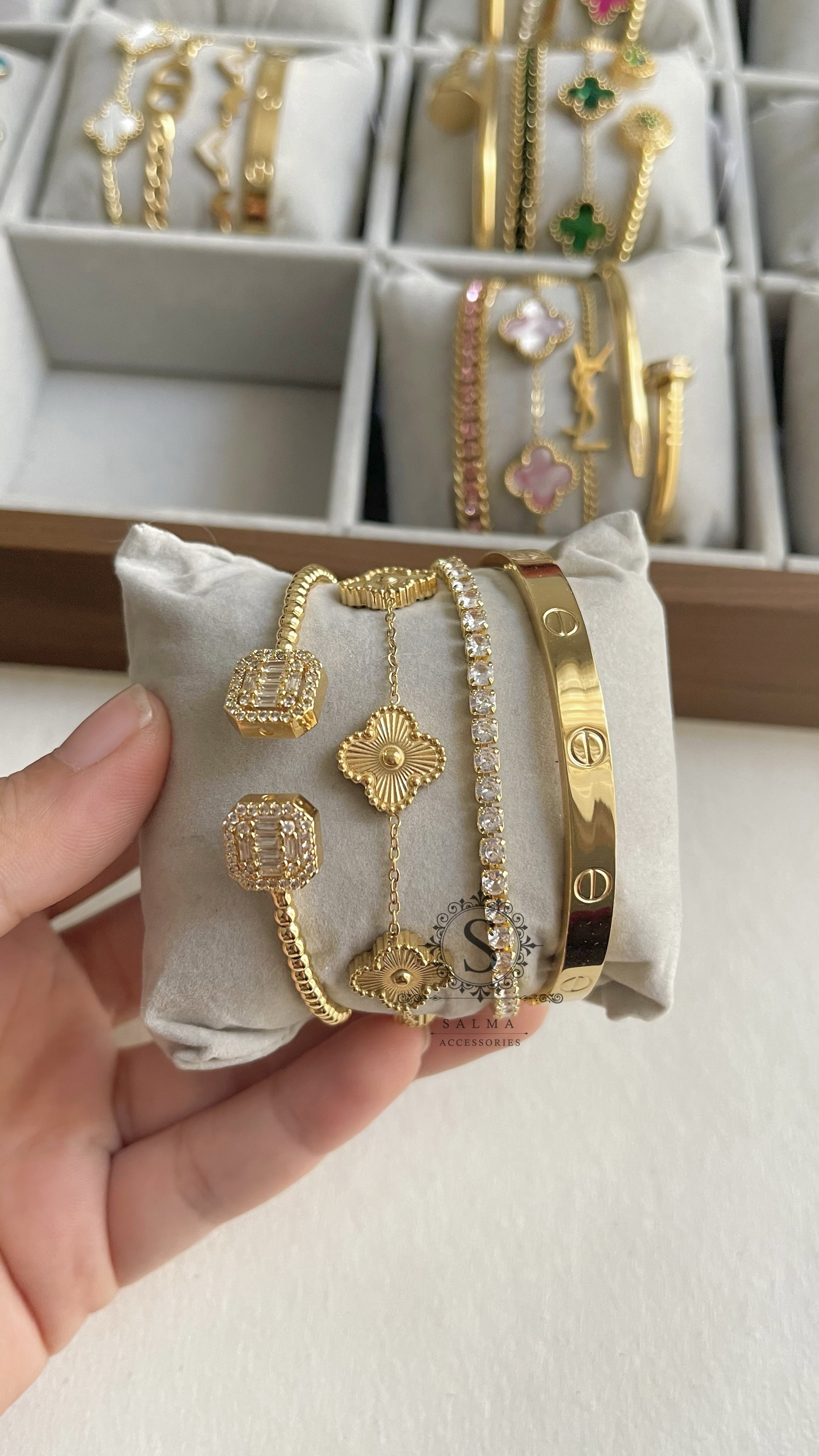 gold bracelets set