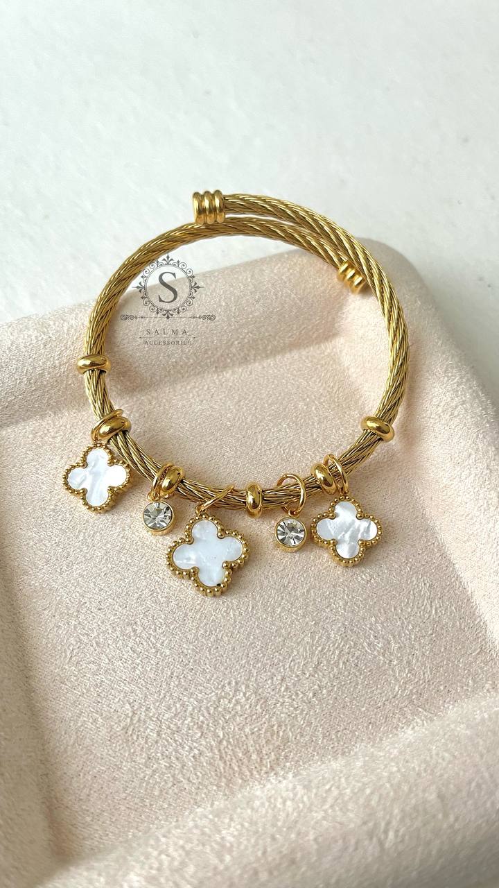 van cleef white bangle