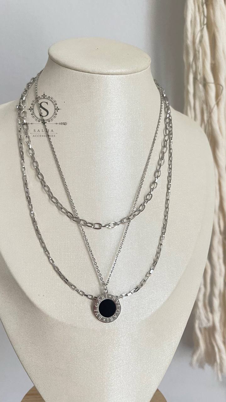 bulgari silver necklace