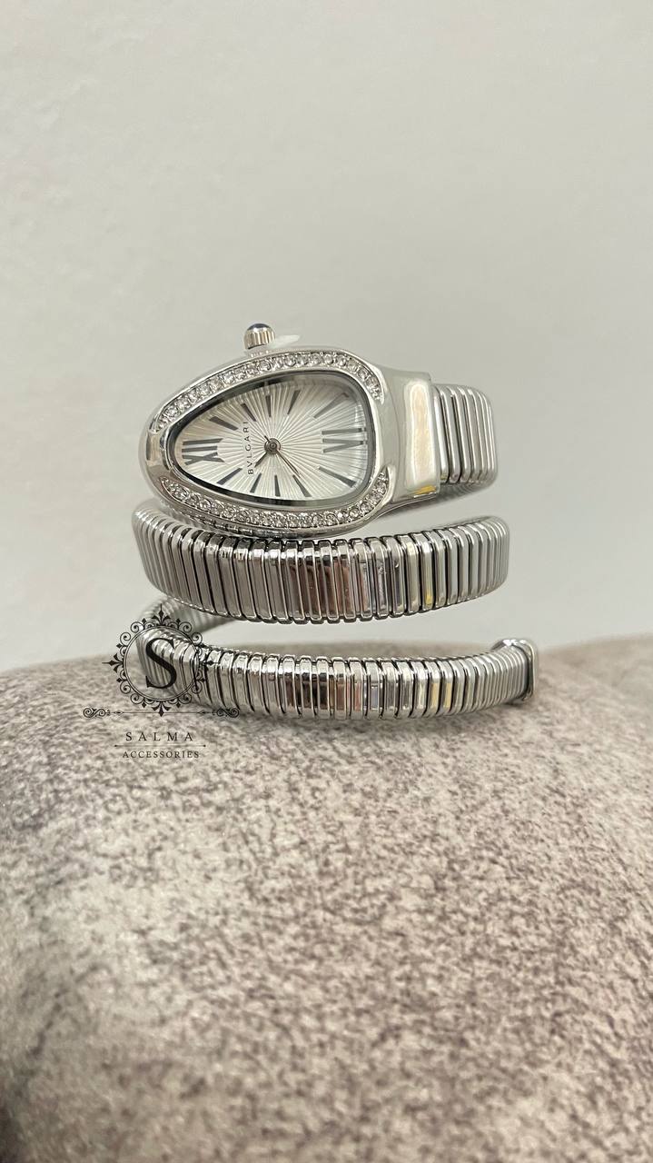 silver snake watch