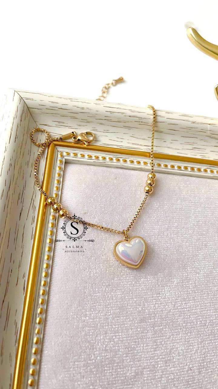 white heart anklet2